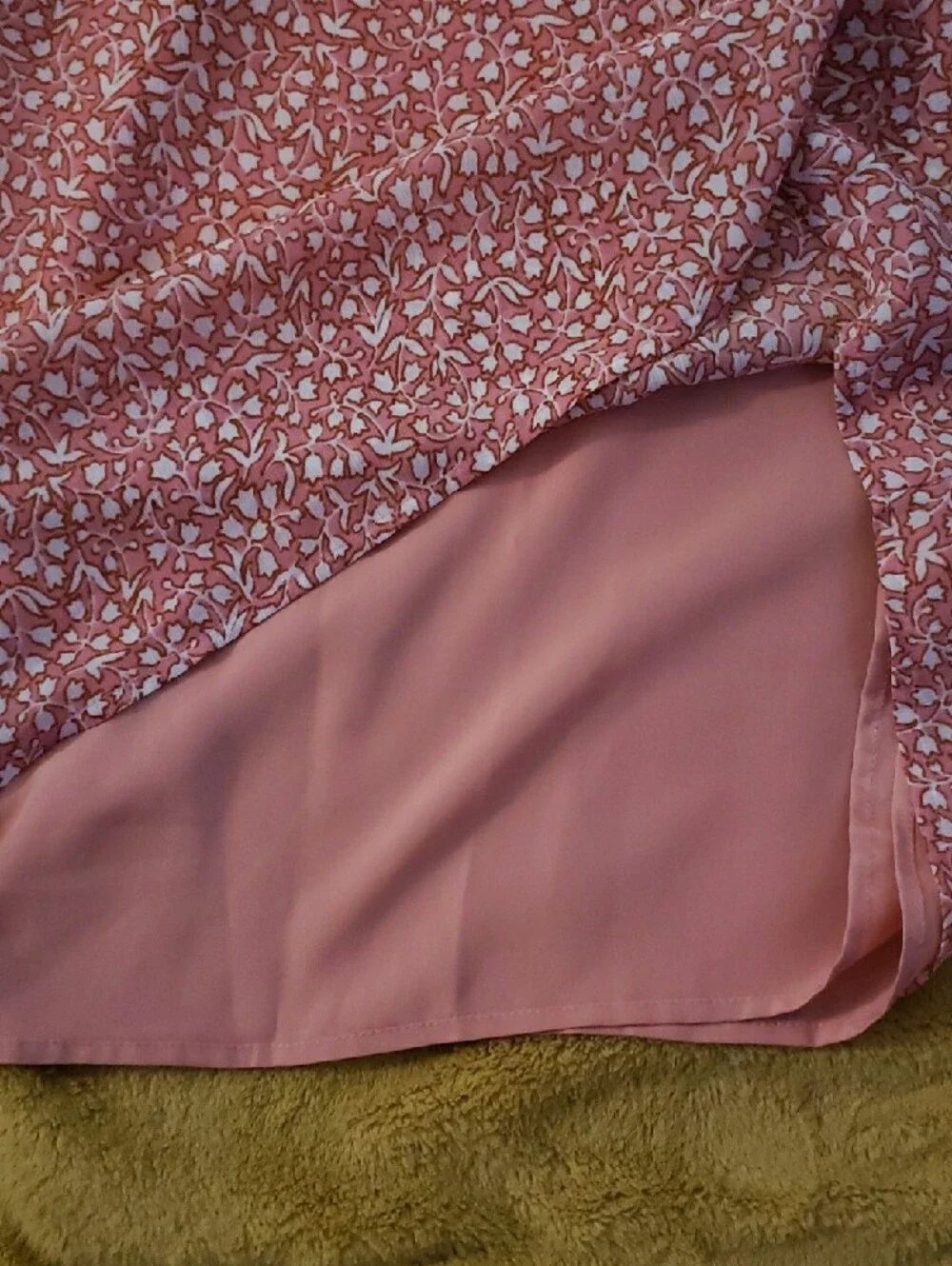 J Crew Women’s Pink Floral Lined Long-Sleeve Blouse